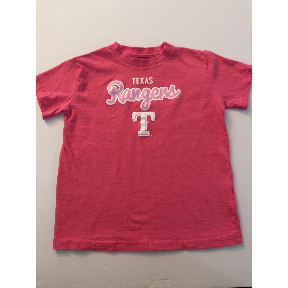 Texas Rangers MLB‎ Pink Youth Kids T Shirt Baseball Team Apparel